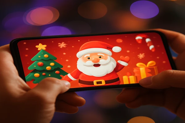 একজন ব্যক্তি স্মার্টফোনে স্বাচ্ছন্দে অনলাইন গেম খেলে আনন্দিত হচ্ছেন