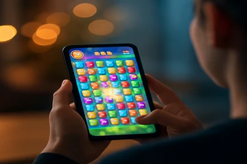 মোবাইল-উপযোগী ক্যাসিনো ইন্টারফেসের একটি উদাহরণ